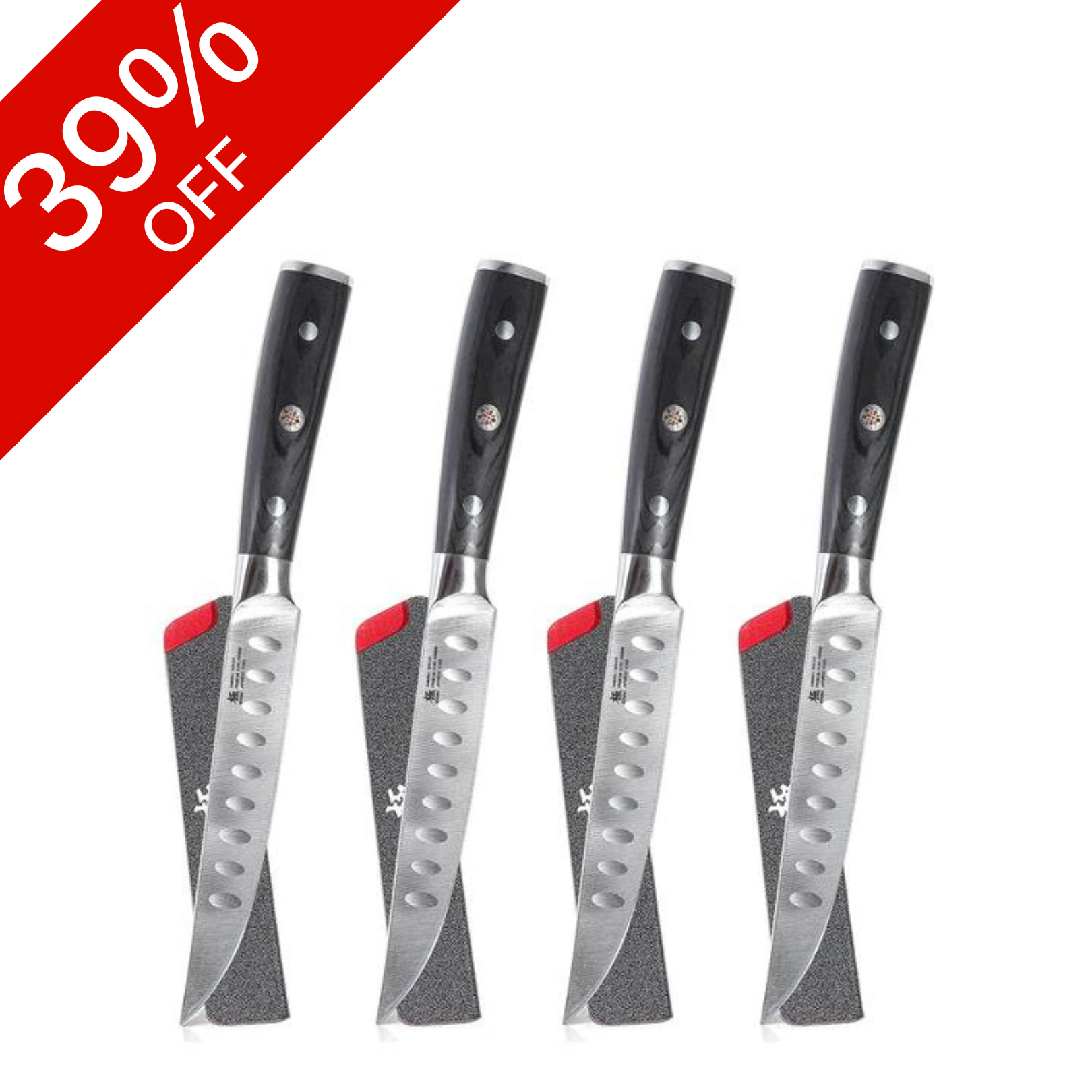 4-Piece Non-Serrated Steak Knife Set | Samurai Series